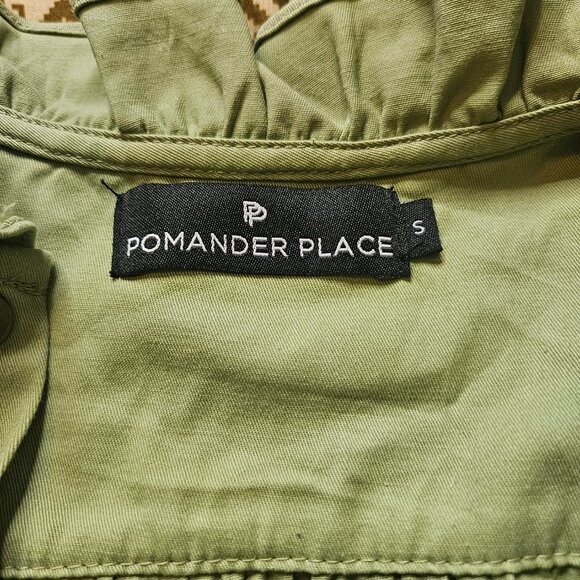 POMANDER PLACE Shift Dress Size Small Sage Green Tuckernuck Minimalist Casual - Picture 4 of 14